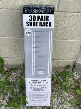 Farberware Shoe Organizer Rack 30 Pair, Men’s, Women’s & Children Shoes